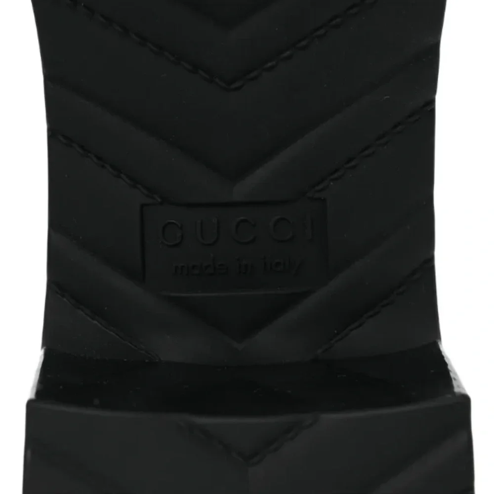Gucci Women’s Black Nero Rubber Logo GG Slide Sandals 60MM Size 10 NIB - Picture 8 of 11
